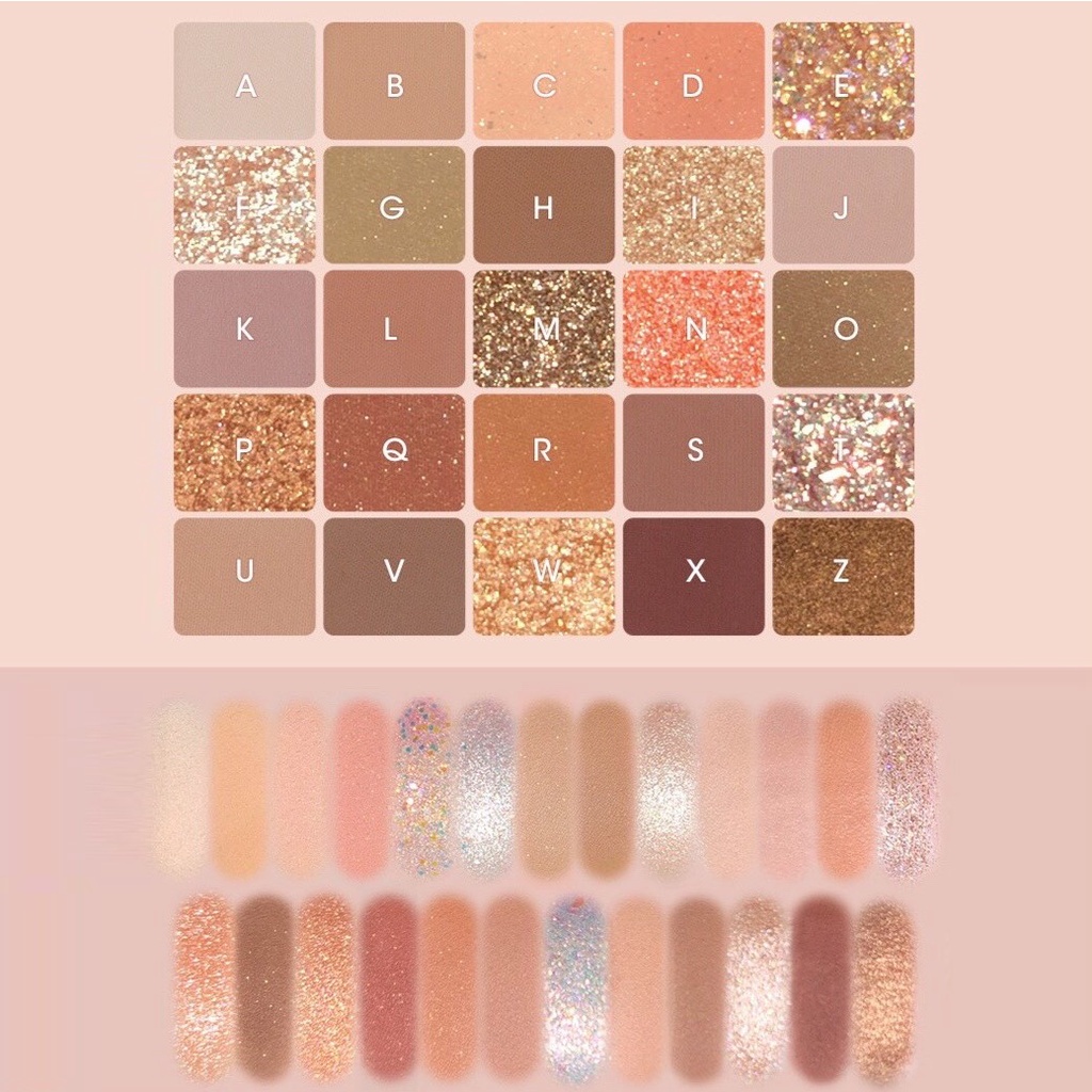 Bảng phấn mắt 25 màu GOGO TALES Crystal Color Charming Eyes 29.5g