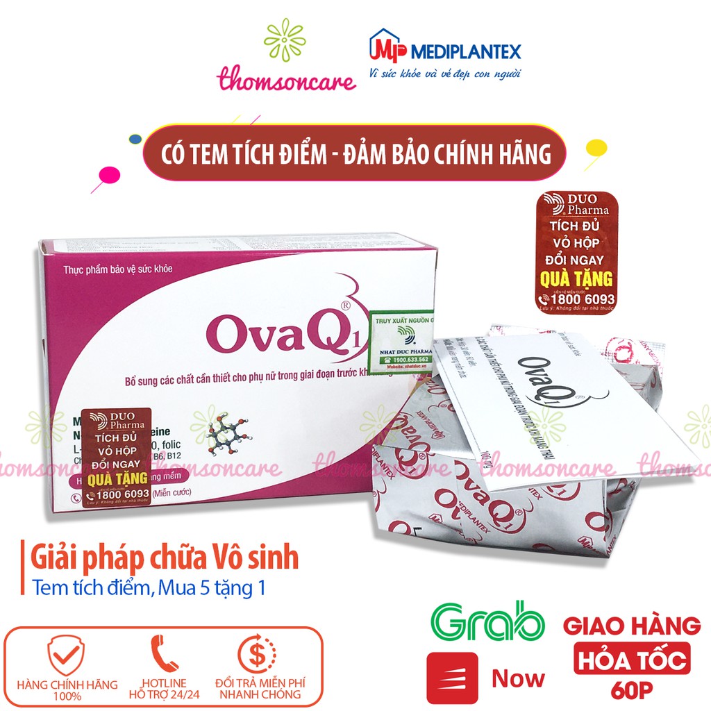 OvaQ1 giải pháp giảm vô sinh ở nữ giới Phân phối chính hãng Hộp 30 viên