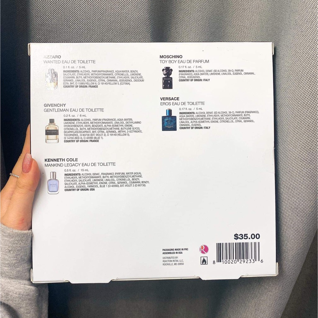 MACY'S - Bộ nước hoa mini Fragrance Sampler | Thế Giới Skin Care