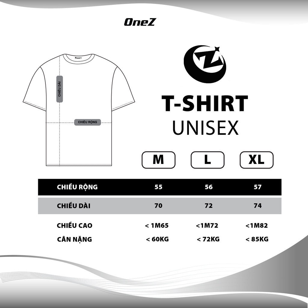 Áo thun basic tay lỡ form rộng unisex OneZ logo B màu nâu