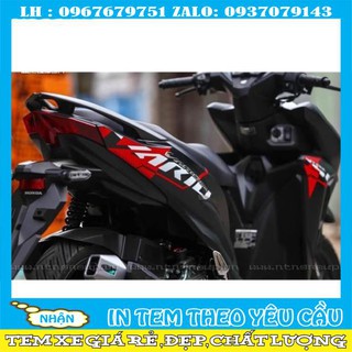 Tem rời Vario đỏ đen bóng