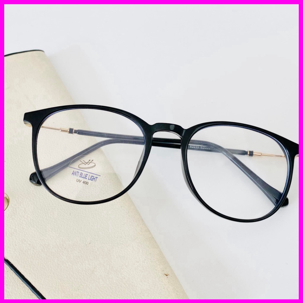 Gọng kính cận Blue light mắt tròn càng cốt kim loại  đã có mắt không độ TAMANHEYEWEAR Nhiều Màu