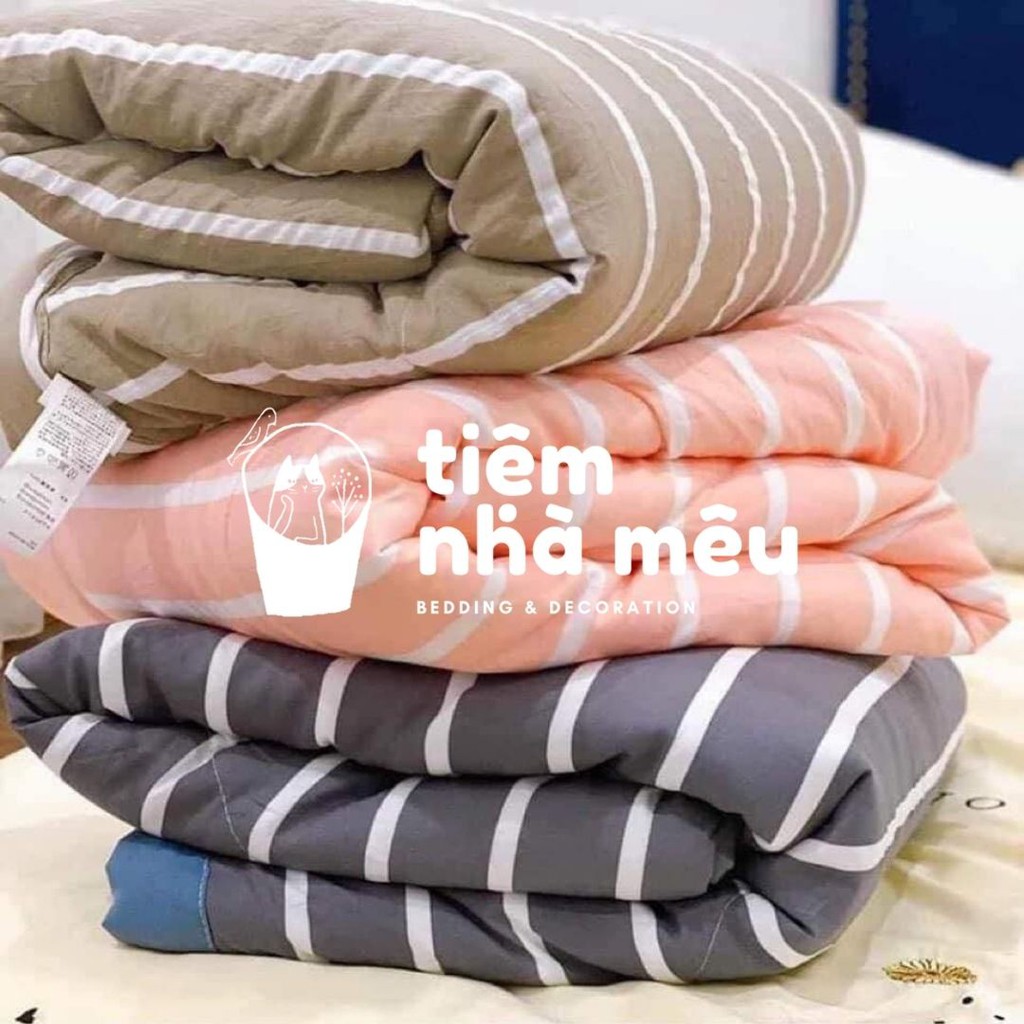 Chăn hè Muji kẻ sọc cotton xuất Nhật (kt 2mx2m3) - Mẫu Mới 2021