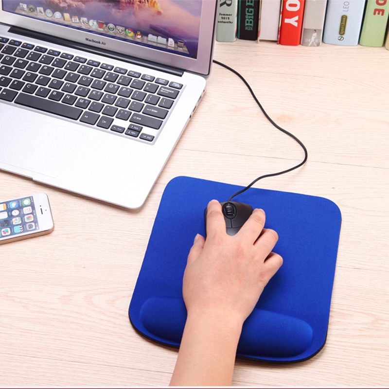 Tấm lót chuột máy tính dạng vuông có đệm gel kê cổ tay sử dụng thoải mái bảo vệ mặt bàn tiện lợi