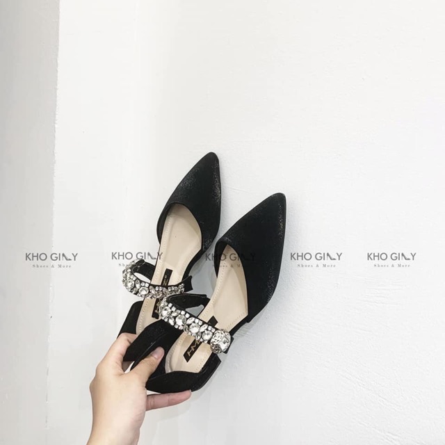 Giày búp bê quai kết đá chất đẹp siêu êm chân | BigBuy360 - bigbuy360.vn