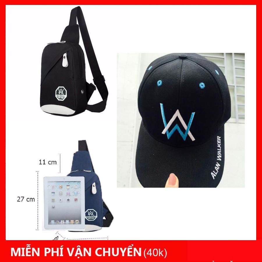 Set Nón + Túi đeo chéo body Alan Walker tông suyệt tông đình đám nhất hiện nay SP90029