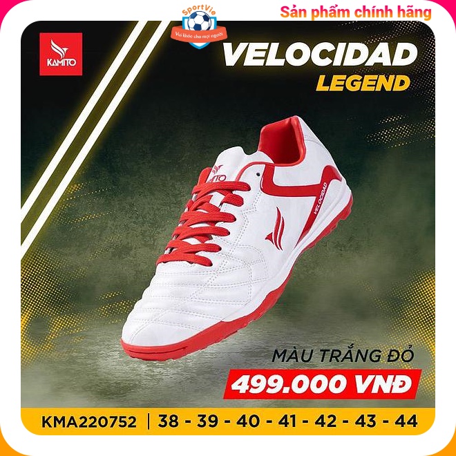 [CHÍNH HÃNG] Giày Kamito VELOCIDAD LEGEND TF - Giày bóng đá đế đinh dăm dùng cho sân cỏ nhân tạo cao cấp, bền đẹp