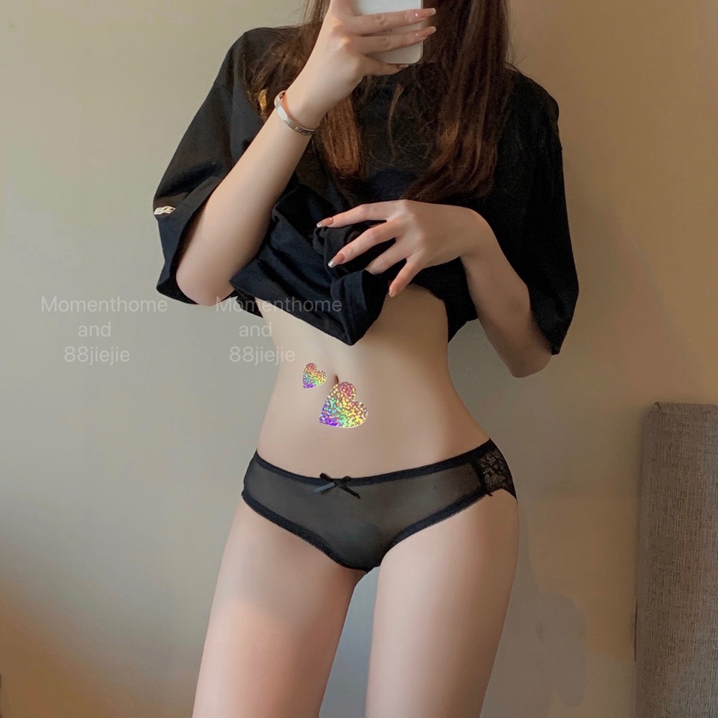 Quần Lót Nữ - Quần Lót Ren thiết kế dây đan chéo thoáng mát đính nơ sexy Mã Y259
