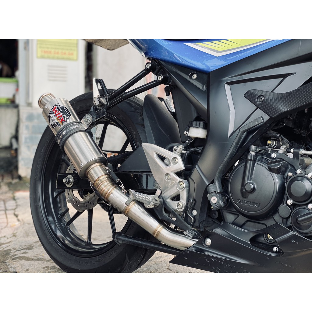 Pô WRX GP K1 tròn màu inox