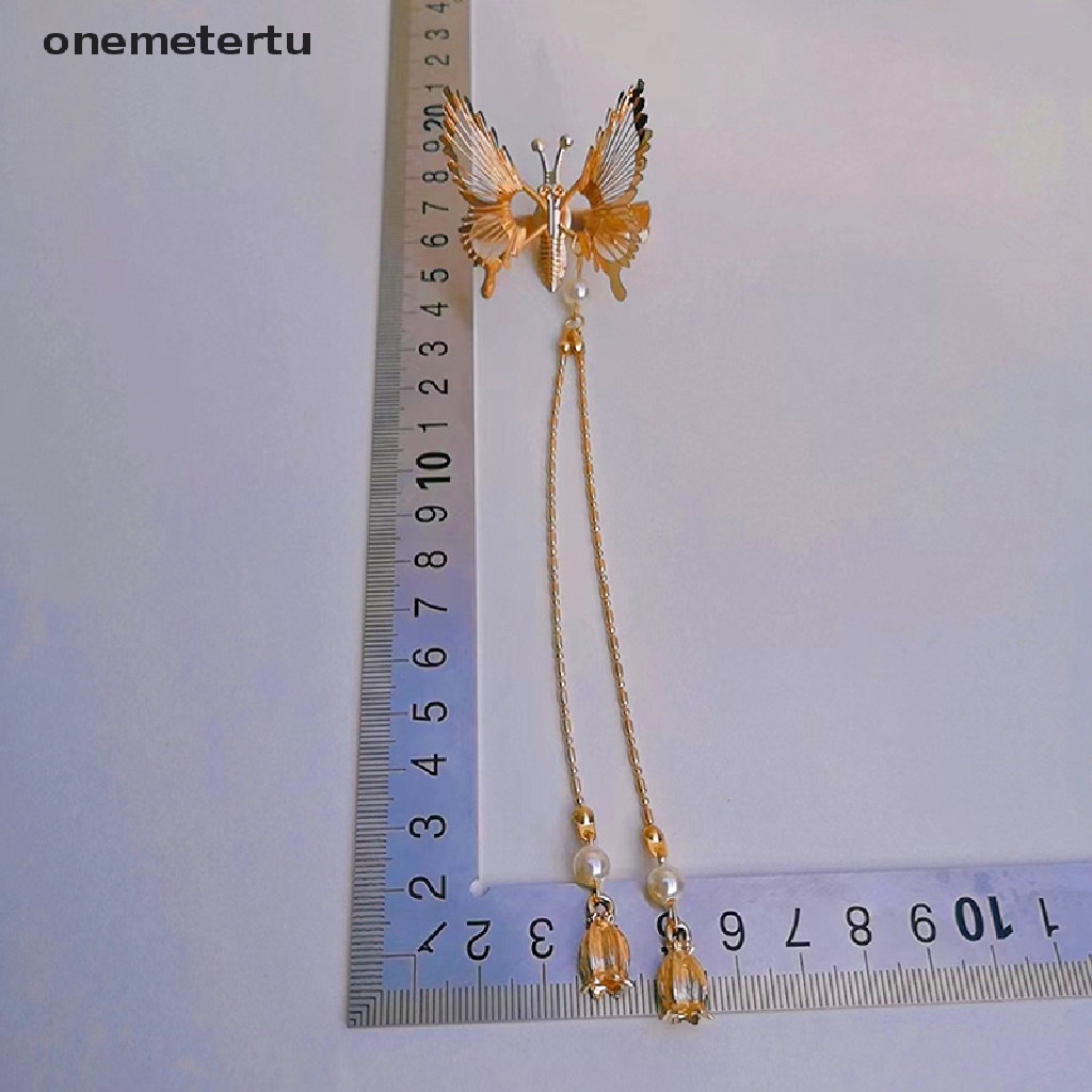 1 Kẹp Tóc Cánh Bướm Tua Rua Lấp Lánh Trang Nhã Dành Cho Nữ