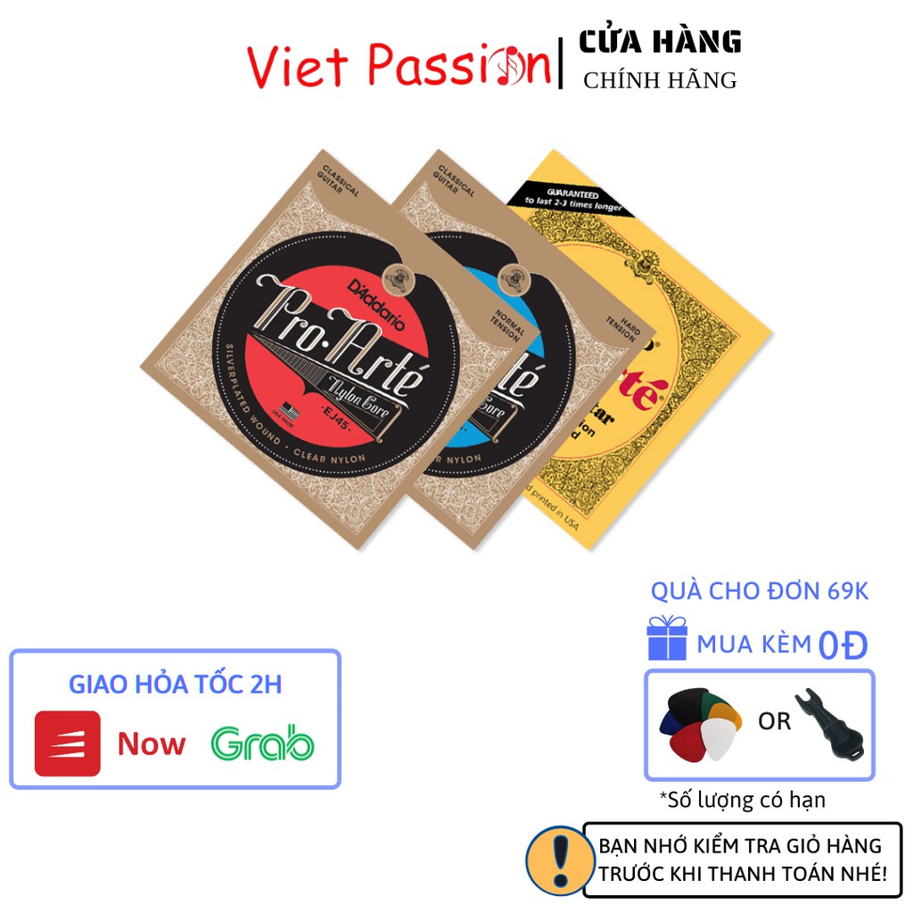 Dây đàn Guitar Classic D'addario EJ27N Normal dây đàn guitar cổ điển nylon chất lượng Viet Passion