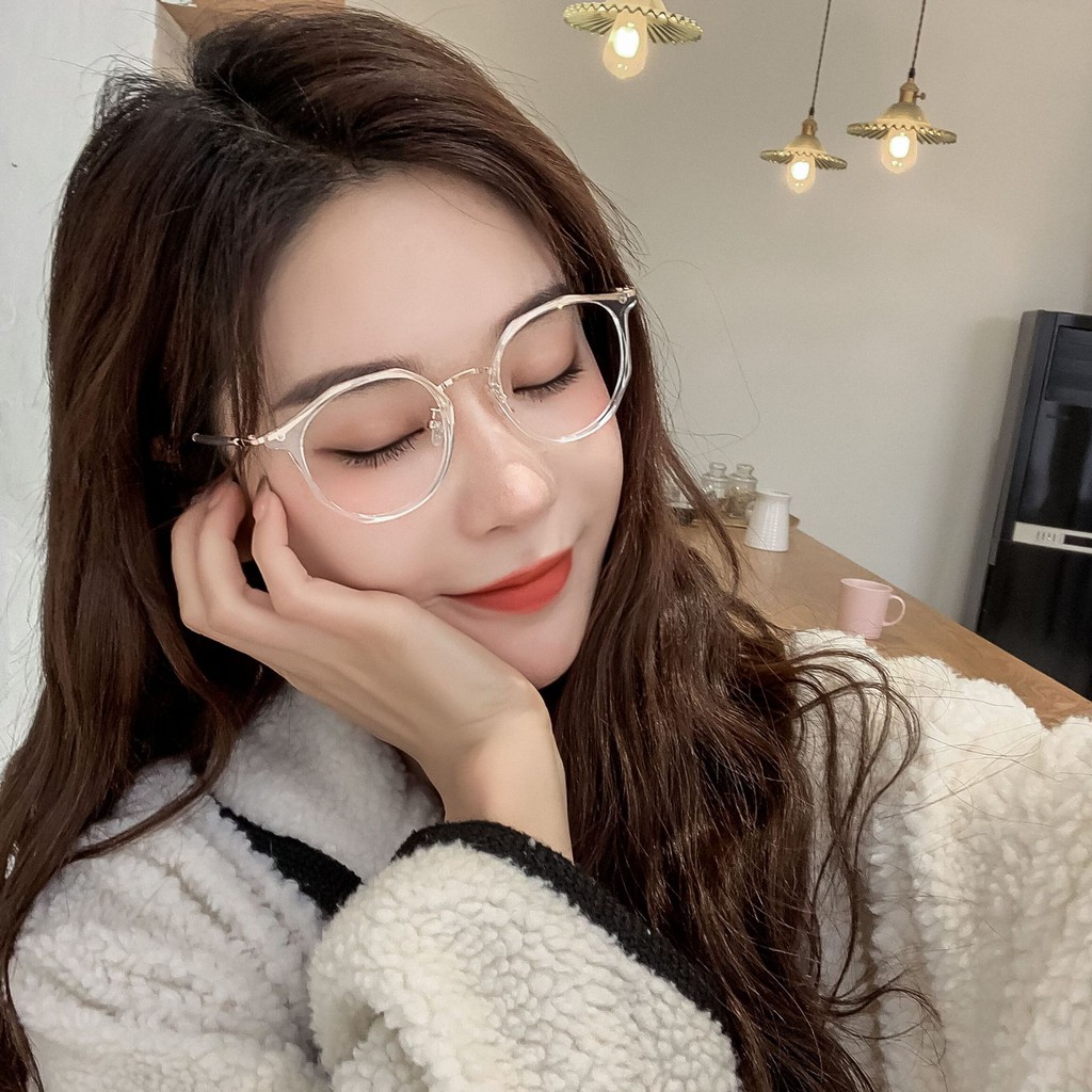 Kính mắt nữ cao cấp LILYEYEWEAR mắt tròn to cá tính càng kính mảnh màu sắc thời trang 22641