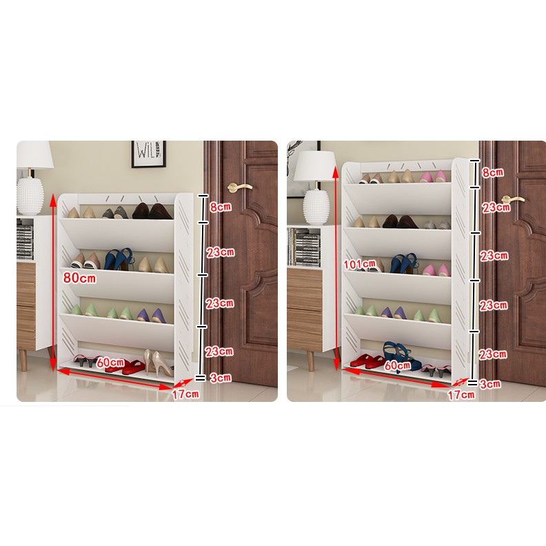 Kệ giày tiết kiệm không gian 4 tầng rộng 60 hiện đại thông minh IGA- IG347C