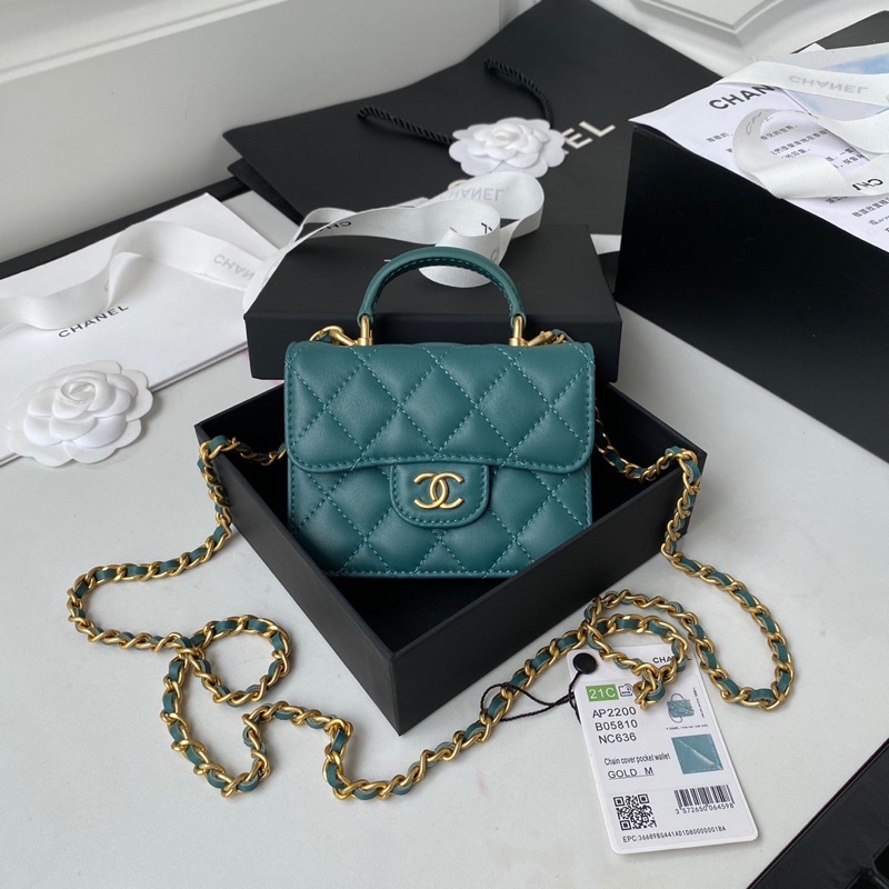 Túi xách/ túi đeo chéo nữ size mini nhỏ xinh thương hiệu Channel 𝘾𝙝𝙖𝙣𝙚𝙡 CN chất liệu da thật cao cấp hàng vip 1-1