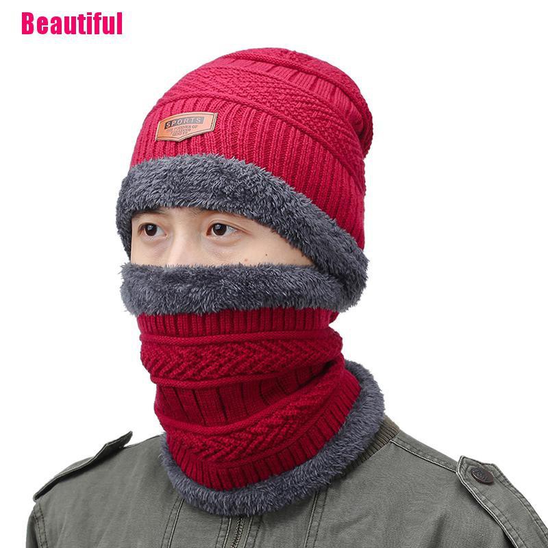 Mũ Và Khăn Choàng Cổ Lót Lông Cừu Giữ Ấm Phong Cách Balaclava Dành Cho Nam Và Nữ