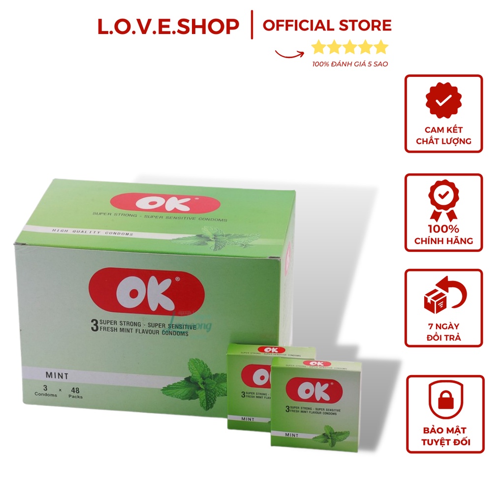 Bao cao su OK Mint kéo dài thời gian quan hệ, kiềm chế xuất tinh sớm