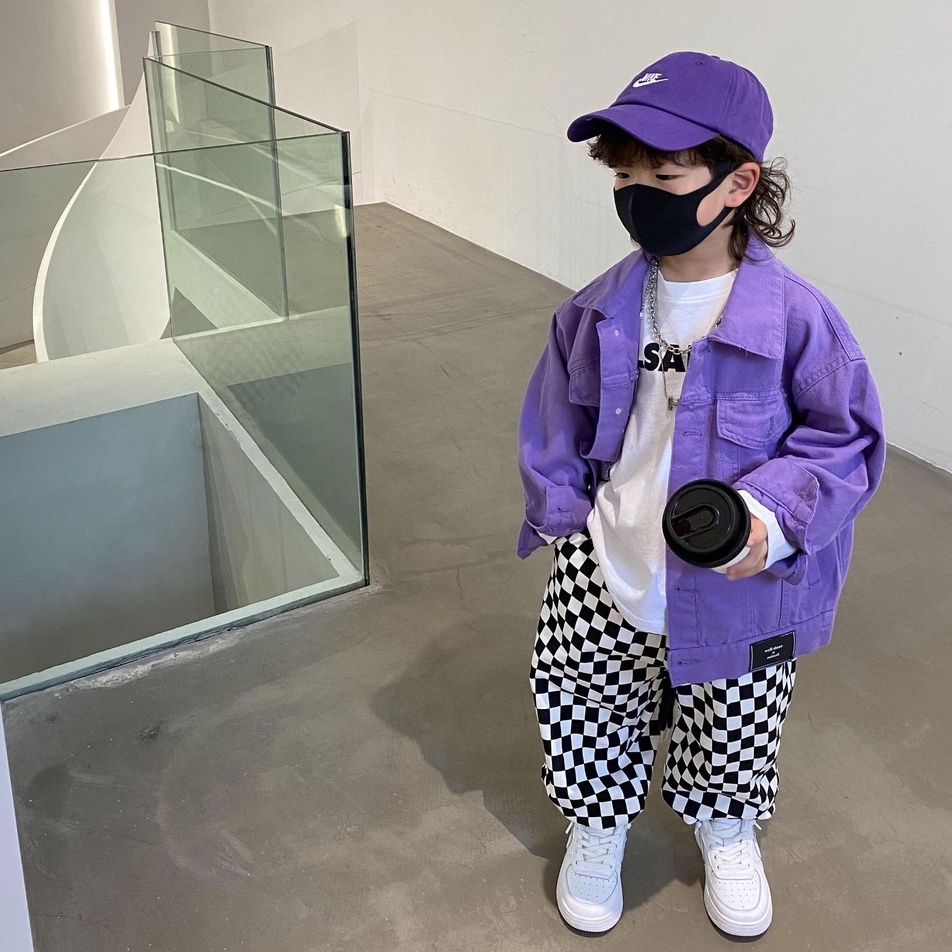 A109- Áo khoác jean bé trai sắc màu size 90 -140, quần áo trẻ em thu đông cao cấp