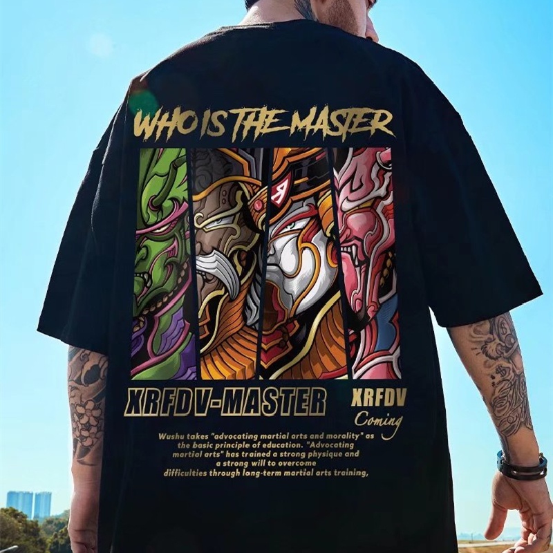 Áo Thun Tay Ngắn Dáng Rộng In Chữ Thời Trang Mùa Hè Hàn Quốc Cho Nam size M-8XL