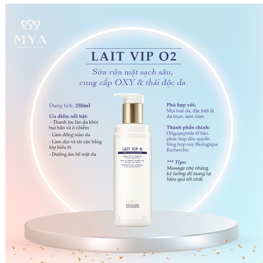 BR Lait Vip O2 Sữa rửa mặt tái tạo và thanh lọc da