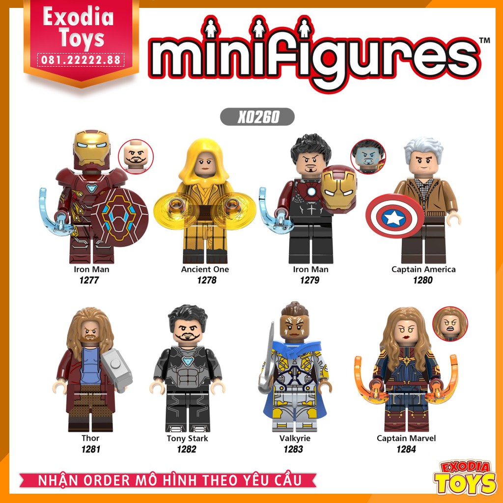 Xếp hình Minifigure Marvel Biệt đội siêu anh hùng Avengers Endgame - Đồ Chơi Lắp Ghép Sáng Tạo - XINH X0260