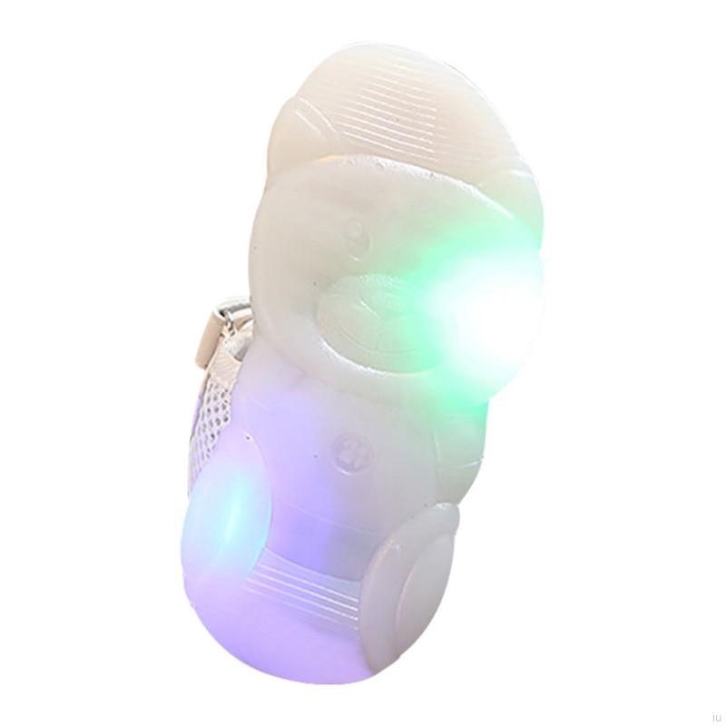 Giày Sandal bằng Da PU Đế Mềm Chống Trượt Có Đèn LED Cho Bé