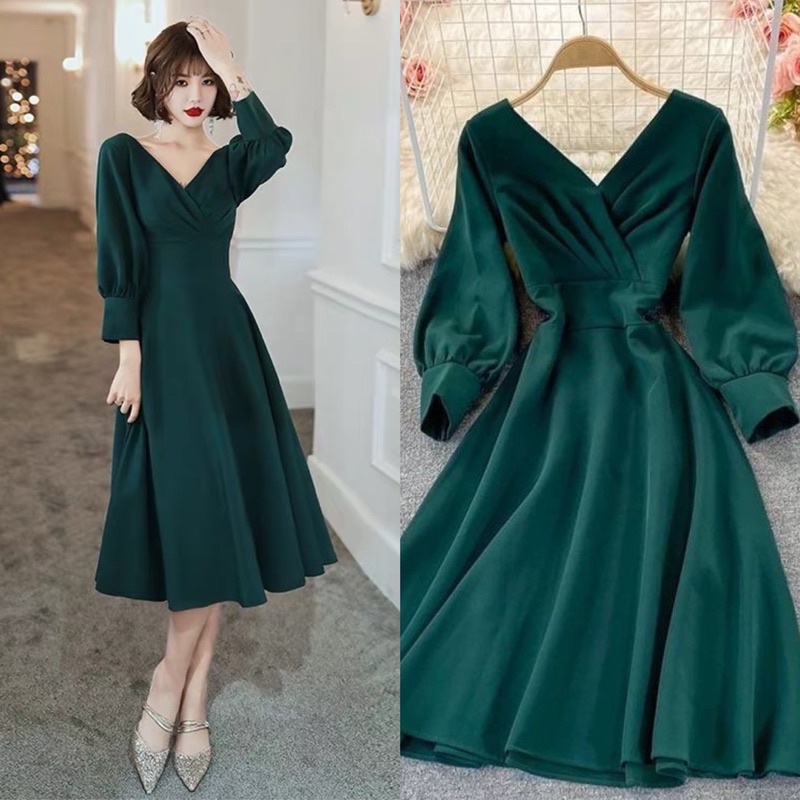 🔥Đầm Xoè Maxi Tay Dài Dự Tiệc Công Sở Đi Biển Cao Cấp