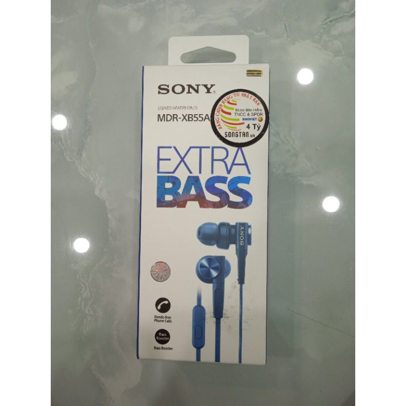 Tai nghe nhét tai Sony EXTRA BASS MDR-XB55AP chính hãng
