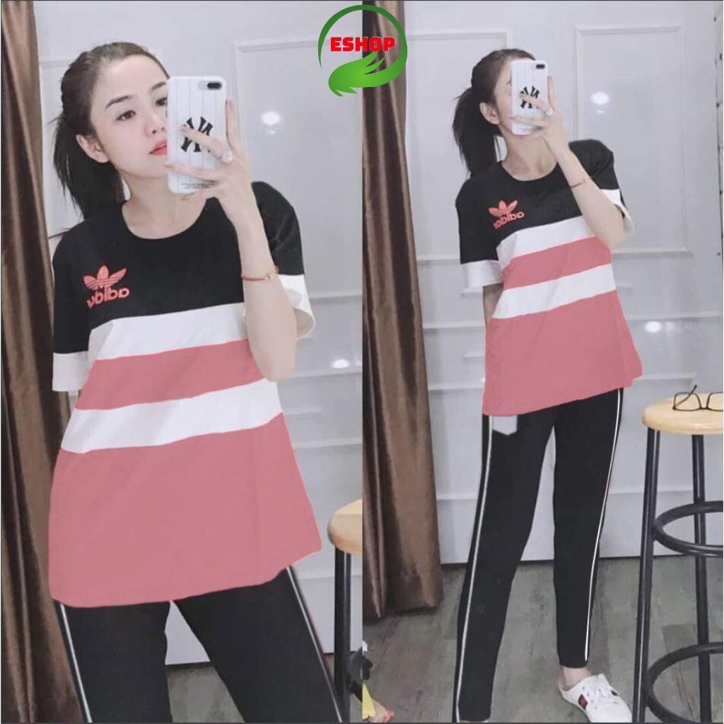 Đồ bộ nữ đồ mặc nhà đồ ngủ thể thao bigsize 45 -85kg Đồ bộ thun nữ đẹp quần dài thu đông dễ thương AD03 ESHOP