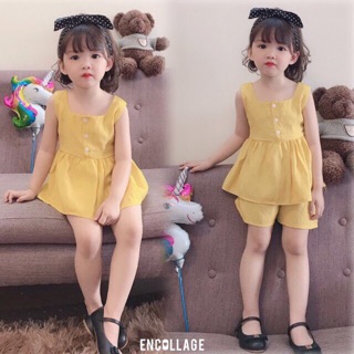 Sét đũi hai dây cao cấp trơn cho bé
