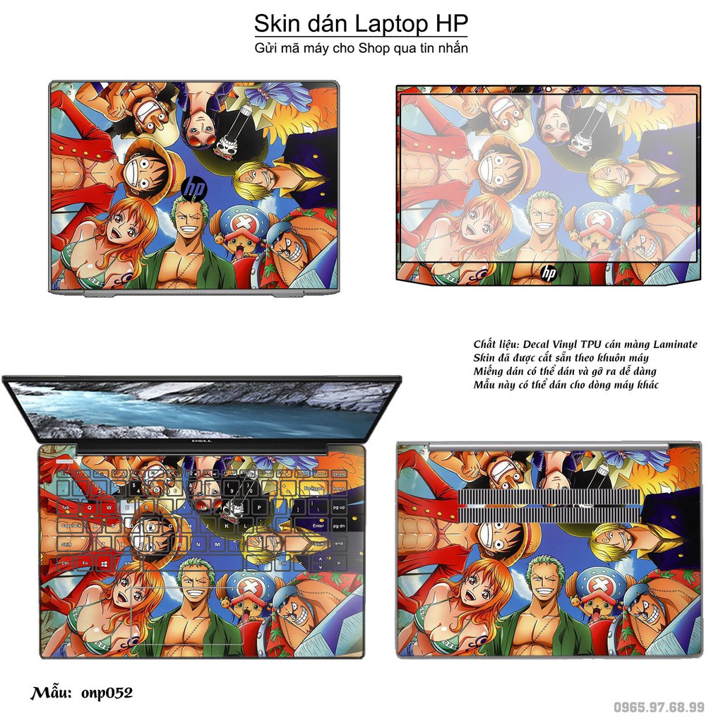 Skin dán Laptop HP in hình Vua hải tặc (inbox mã máy cho Shop)