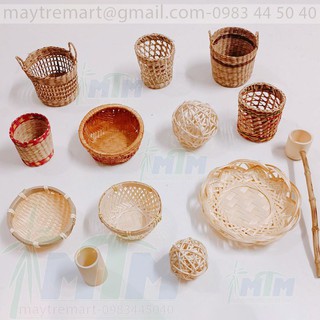 Mây tre đan mẫu ngẫu nhiên size mini trong lòng bàn tay