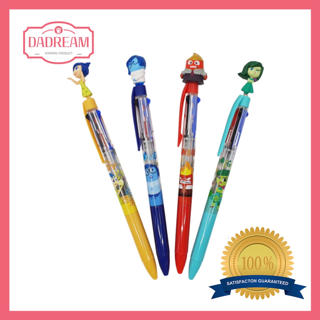 Bút bi 3 màu hình Disney bên trong 0.5mm (4 loại Joy, Anger, Disgust)