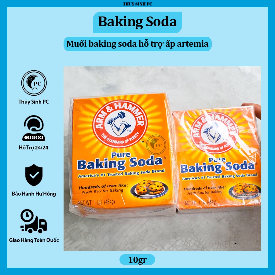 Muối baking soda hỗ trợ ấp artemia [10gr]