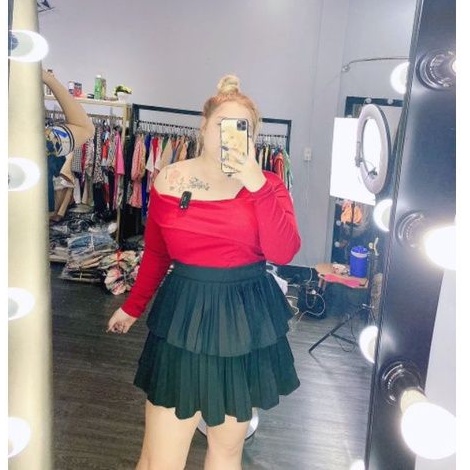Áo Lệch Vai &quot;Bigsize&quot; Tay Dài