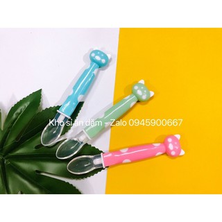 Thìa silicon hình mèo dễ thương siêu mềm cho bé