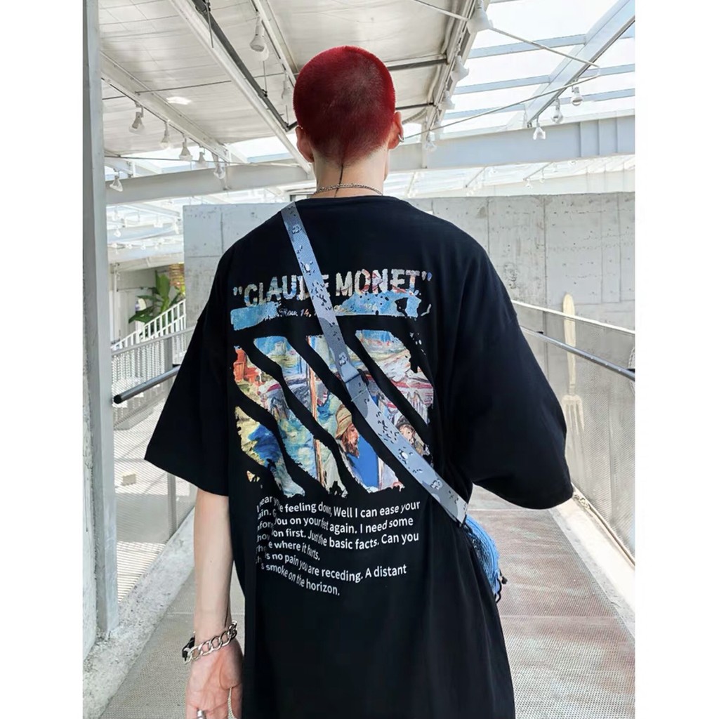 Áo Thun FOC CLAUDE MONET Unisex Tay Lỡ Form Rộng MH.SHOPEE