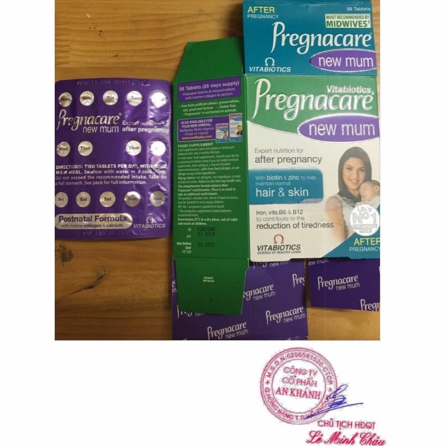 Vitamin sau sinh pregnacare newmum