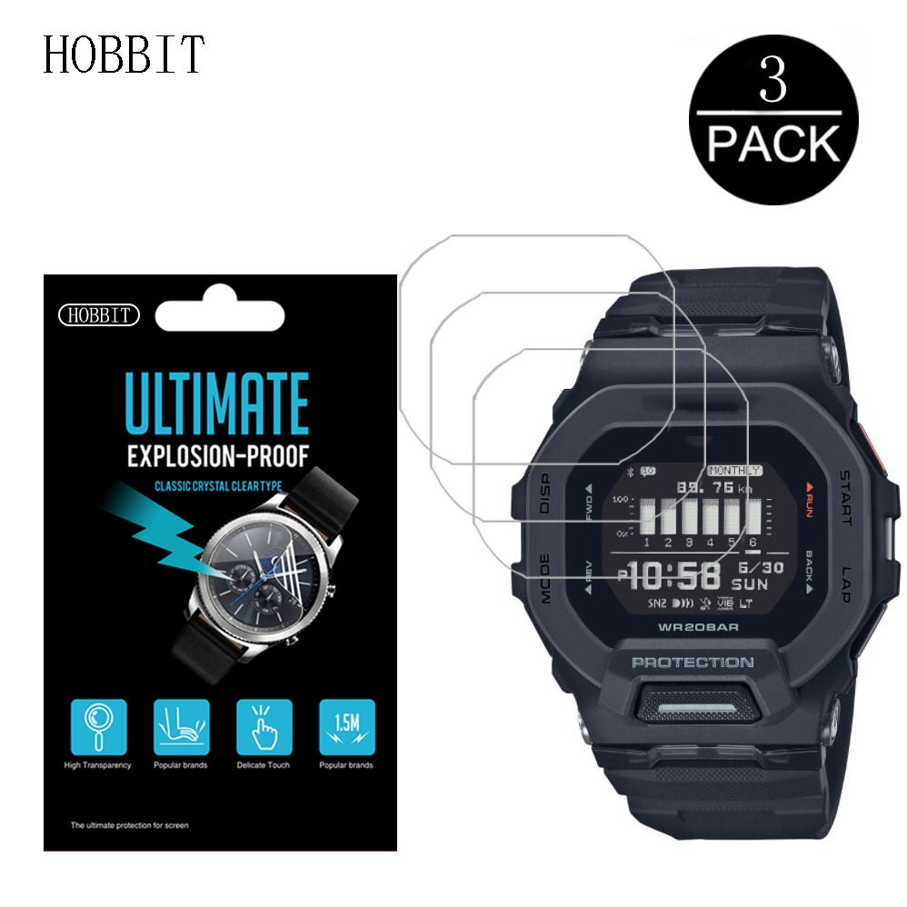 YIFILM Set 3 miếng dán bảo vệ màn hình chống nổ cho màn hình Casio G-Shock Gbd-200 Gm-5600Sn