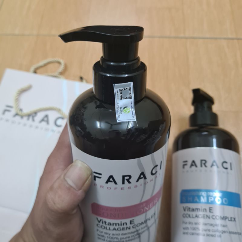 Dầu Gội Xả FARACI VITAMIN E 750ml. Phục Hồi,Chống Rụng, Kích Thích Mọc Tóc Siêu Mềm Mượt. Hàng Chính Hãng Cao Cấp