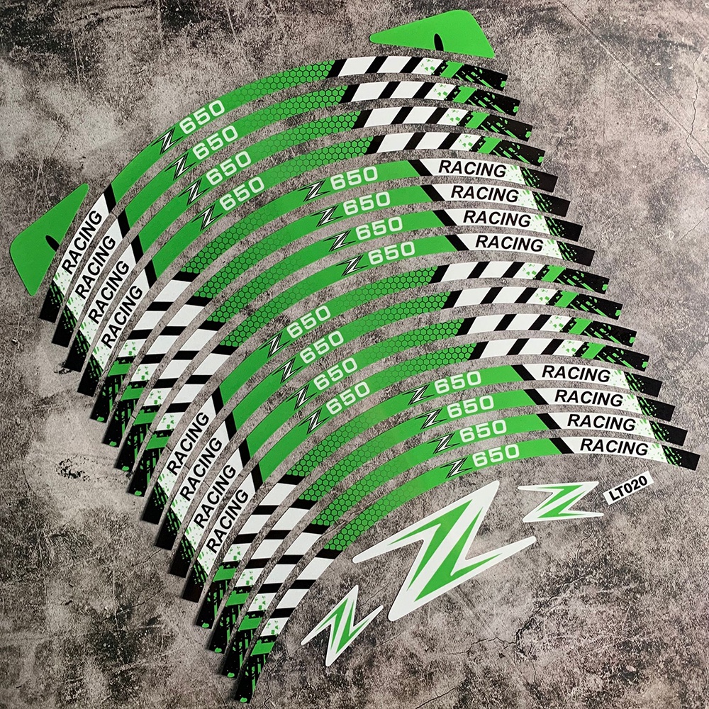 Miếng Dán Phản Quang Trang Trí Bánh Xe Mô Tô Kawasaki Z650 Chống Thấm Nước