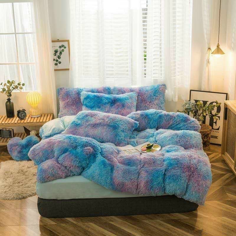 Bộ chăn ga gối 5 món nỉ lông tim