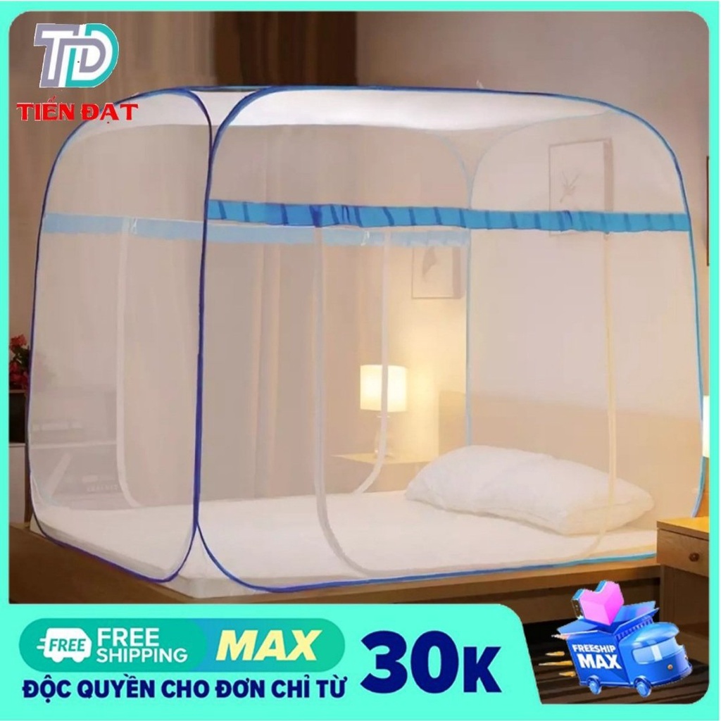 Màn chụp tự bung đỉnh rộng , màn vuông chống muỗi hiệu quả bảo vệ gia đình bạn