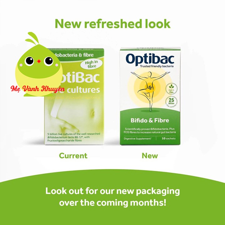 Men vi sinh giảm táo bón Optibac Probiotics xanh lá, UK (30 gói)