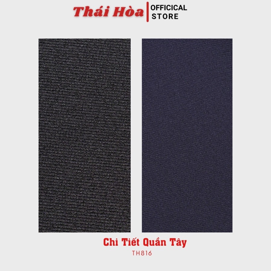 Quần vải nữ công sở kiểu dáng ống đứng Quần Tây nữ Thái Hòa TH816 2 màu đen, xanh than truyền thống | BigBuy360 - bigbuy360.vn