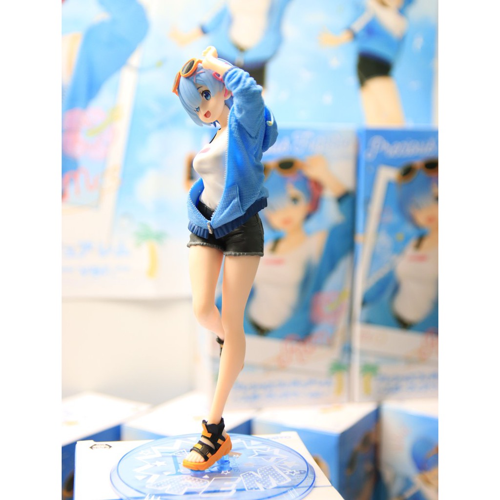 Mô Hình Figure Nhân Vật Anime Re:Zero - Rem Sporty summer, Mùa hè năng động, TAITO Precious Figure, chính hãng Nhật Bản