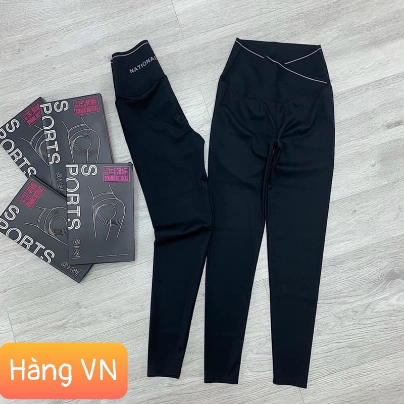 quần legging cạp cao gen bụng dáng thể thao