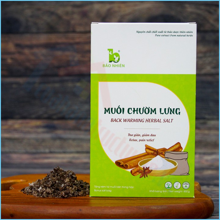 [CHÍNH HÃNG] Bảo Nhiên Muối Chườm Lưng Giảm Đau Nhức Đau Lưng Căng Thẳng Mệt Mỏi Hộp 850Gr | Cuahangtructuyen.vn