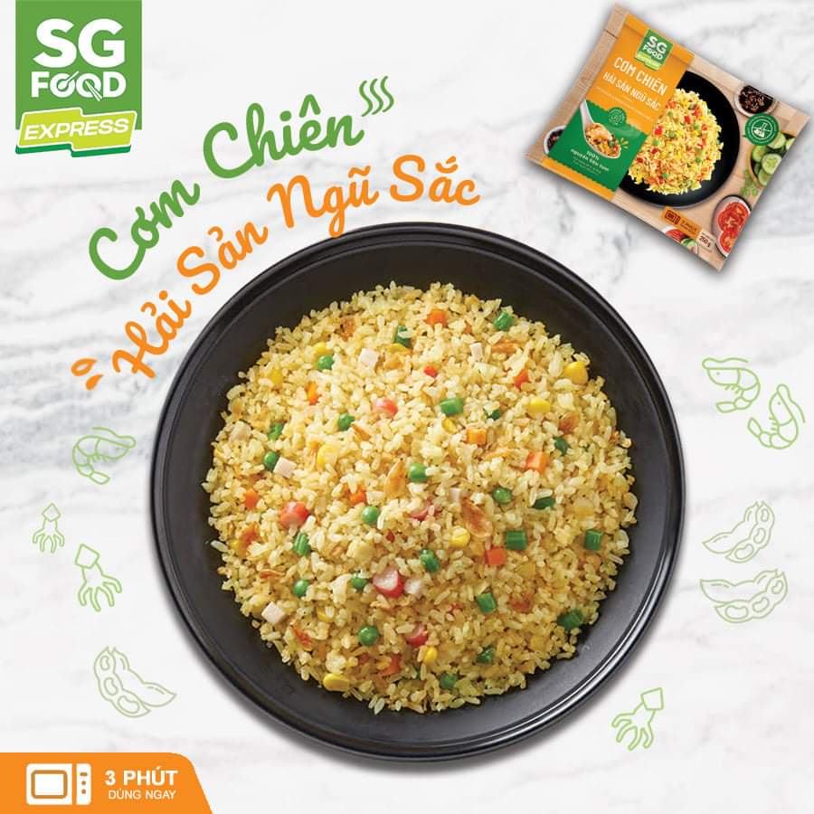 Cơm chiên hải sản ngũ sắc 200gr