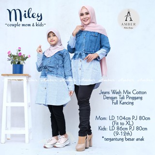 Áo Dài Quần Jean Mẹ & Trẻ Em MILEY Bởi Hổ Phách