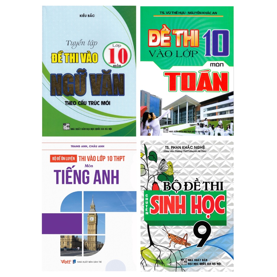 Sách - Combo Bộ Đề Thi Vào Lớp 10 - Chuyên Sinh Học (Bộ 4 Cuốn)